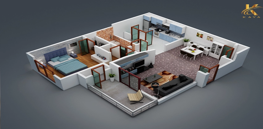 تصميم الشقق الصغيرة باستخدام 3D Max