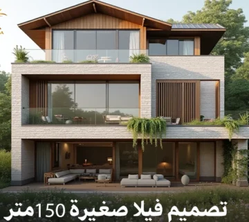تصميم فيلا صغيرة 150 متر