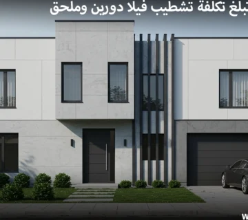 كم تبلغ تكلفة تشطيب فيلا دورين وملحق