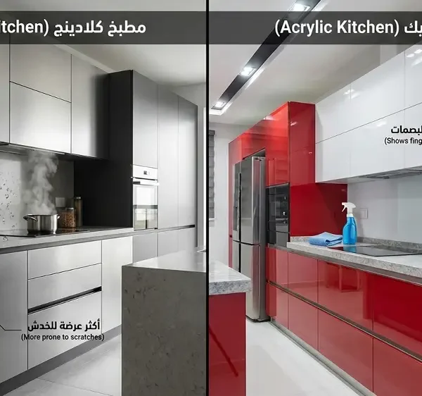 المطابخ الكلادينج والأكريليك