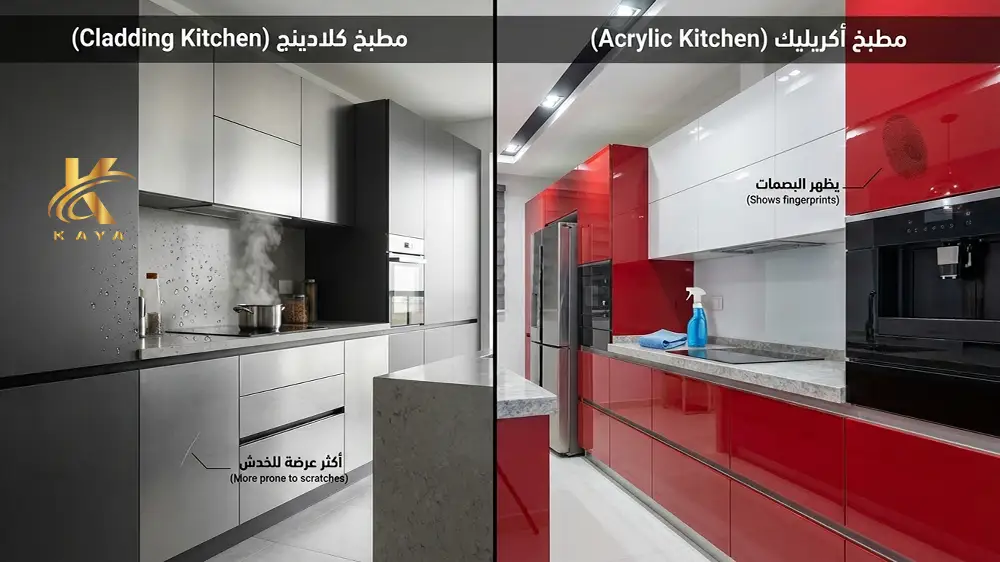 المطابخ الكلادينج والأكريليك