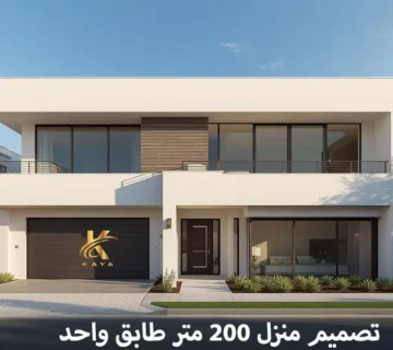 تصميم منزل 200 متر طابق واحد