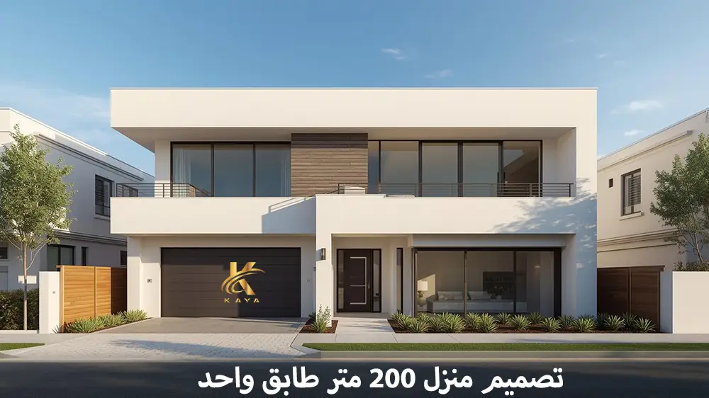تصميم منزل 200 متر طابق واحد