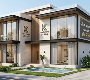تصميم منزل مساحة 250 متر