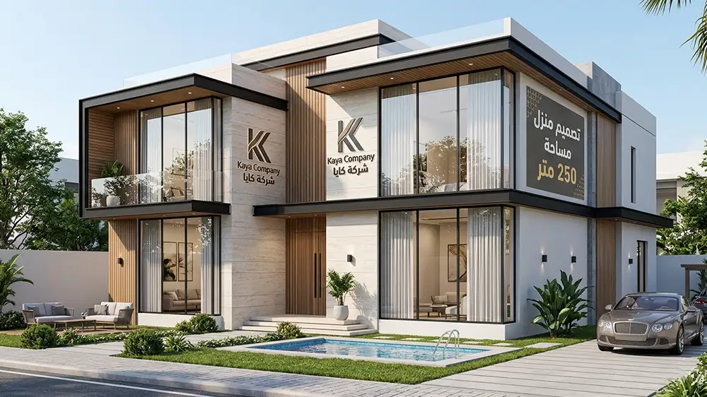 تصميم منزل مساحة 250 متر