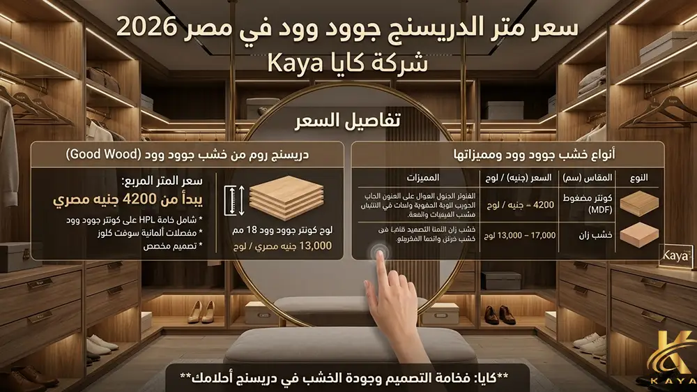 سعر متر الدريسنج جوود وود في مصر 2026