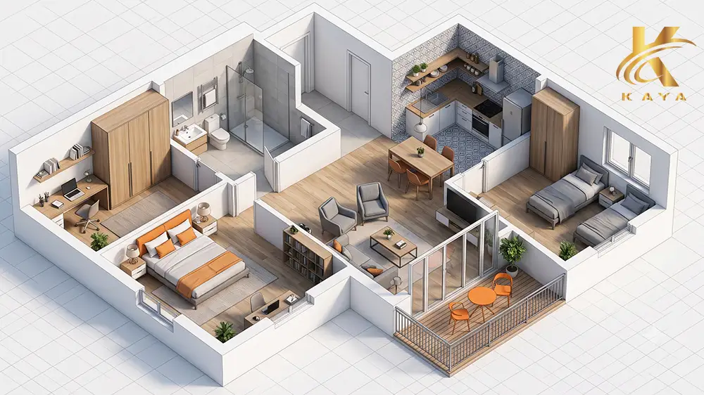 تصميم شقق 3D قبل التنفيذ